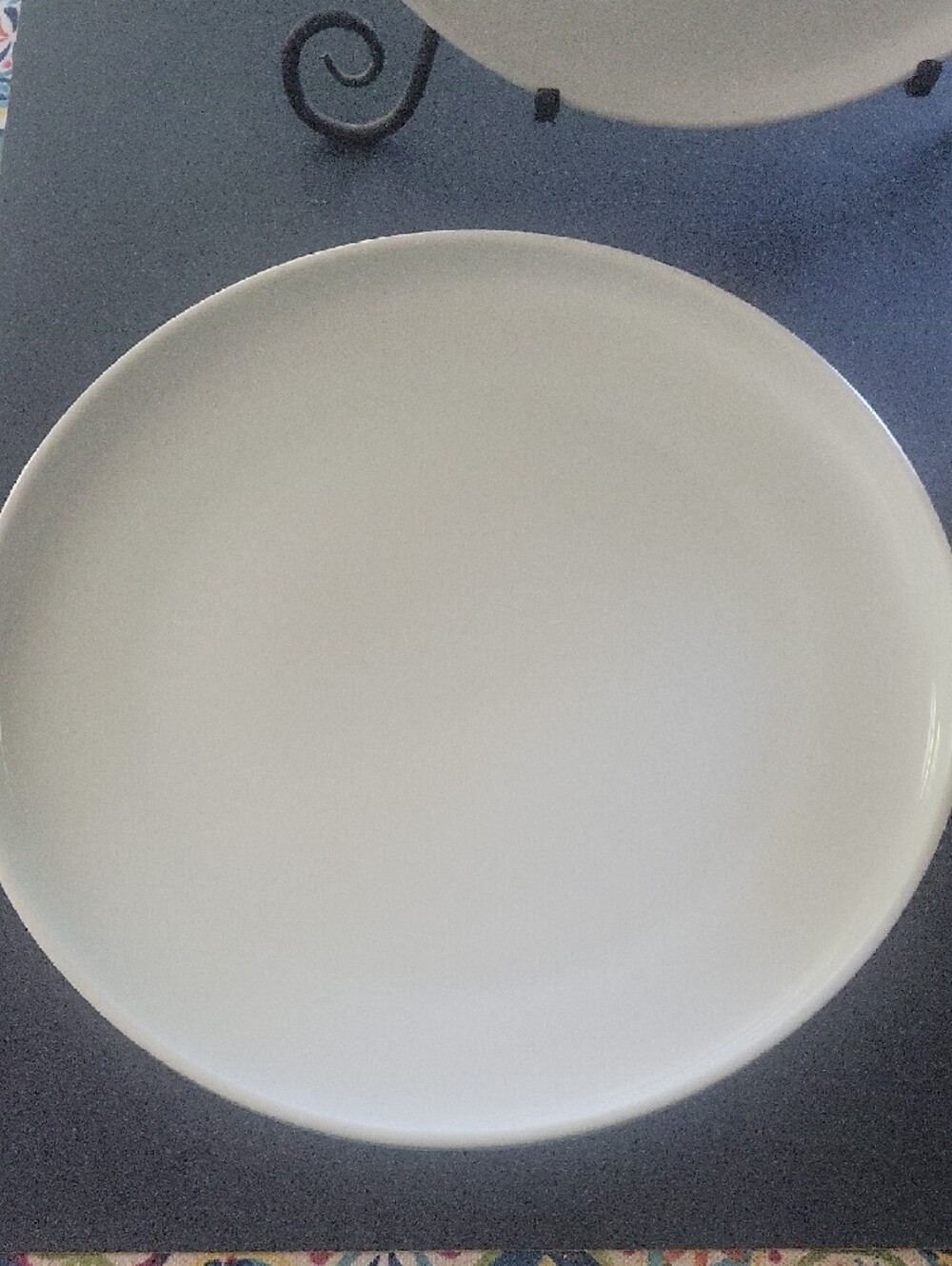 Crate & Barrel Plain White Ceramic Dinner Plate - Set of 4 - Picture 3 of 5